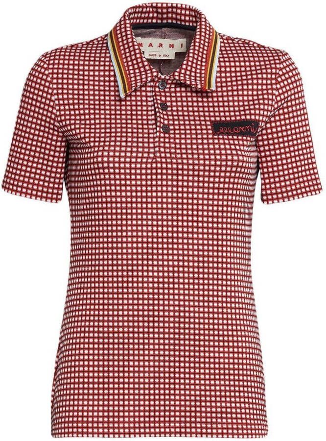 Marni Geruite blouse Rood