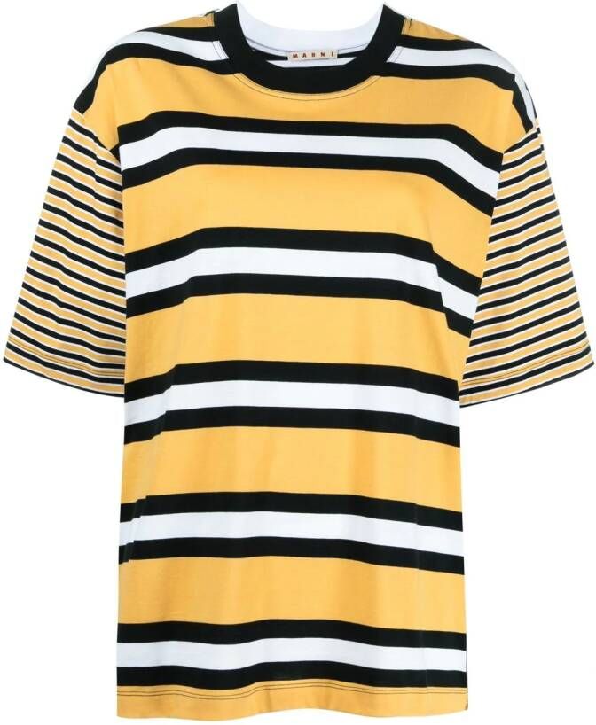 Marni Gestreept T-shirt Geel