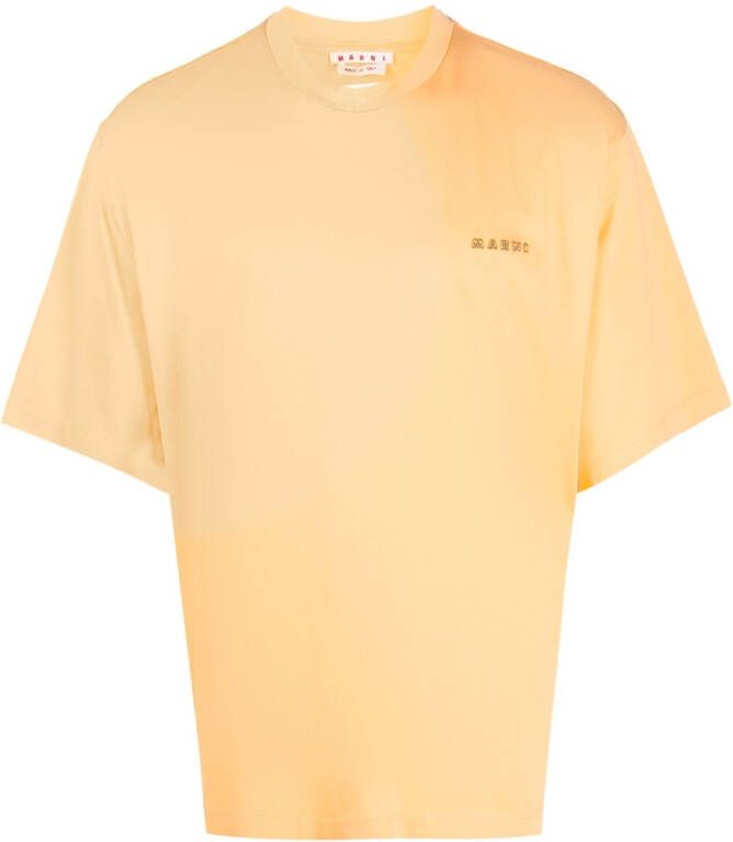 Marni T-shirt met grafische print Oranje