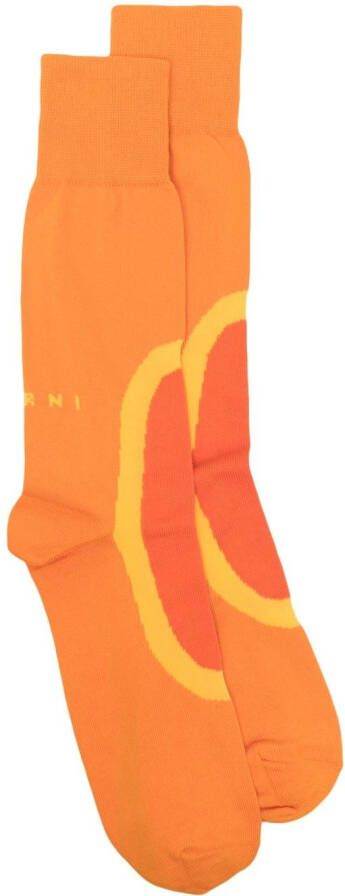 Marni Sokken met print Oranje