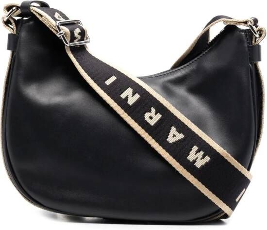 Marni Hobo tas met logoband Zwart