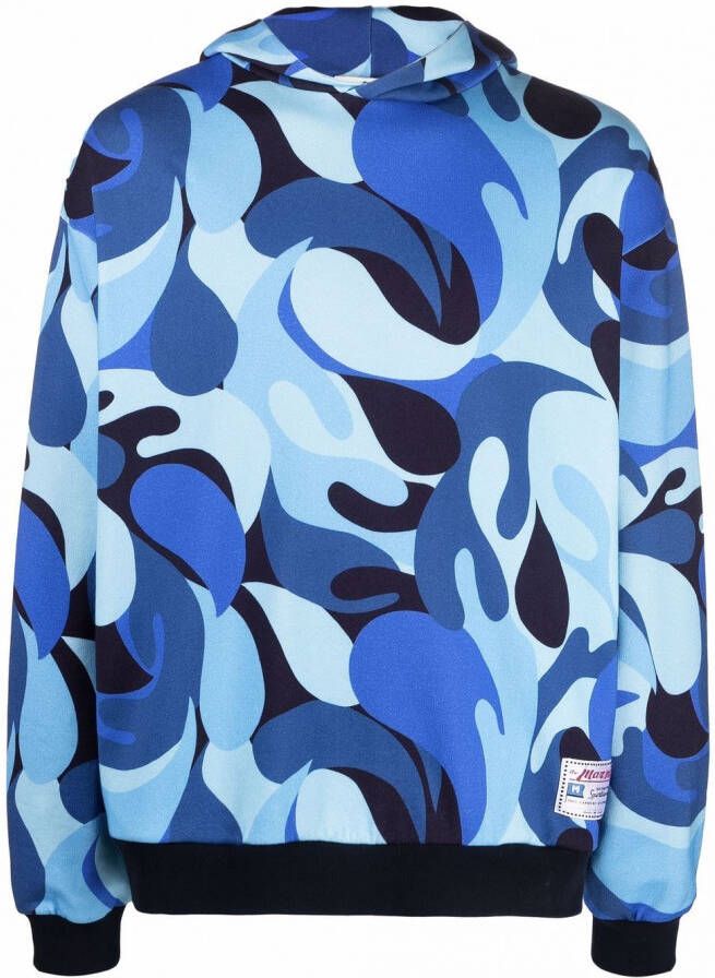 Marni Hoodie met camouflageprint Blauw
