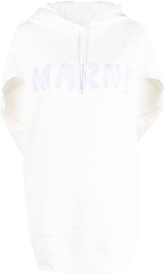 Marni Hoodie met logoprint Wit