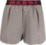 Marni Geruite shorts met logoband Beige - Thumbnail 1