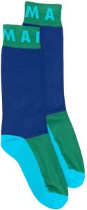 Marni Sokken met intarsia logo Blauw