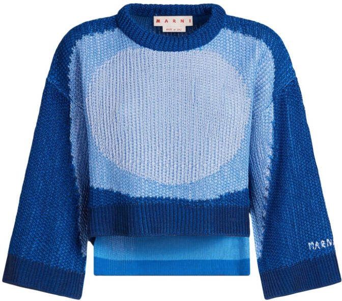 Marni Intarsia trui Blauw