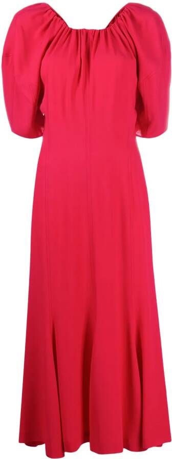 Marni Jurk met pofmouwen Rood