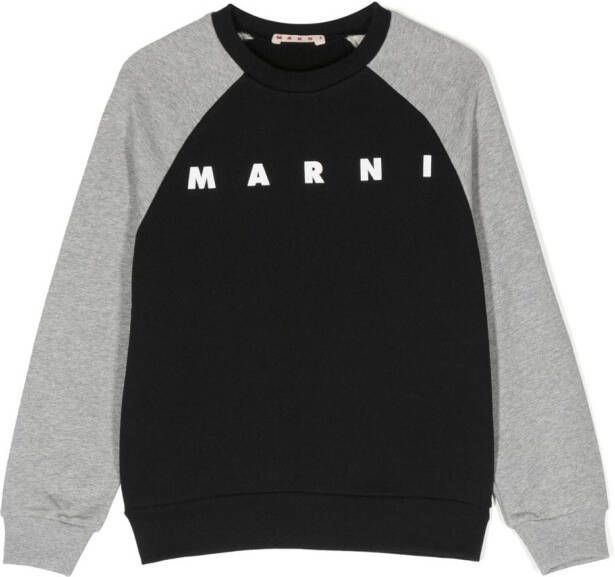 Marni Kids Sweater met colourblocking Zwart