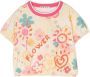 Marni Kids T-shirt met bloe print Geel - Thumbnail 1