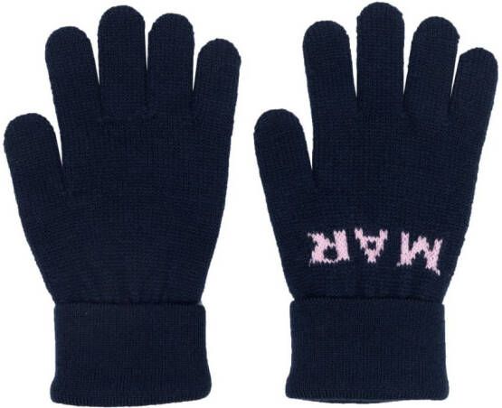 Marni Kids Intarsia handschoenen Blauw
