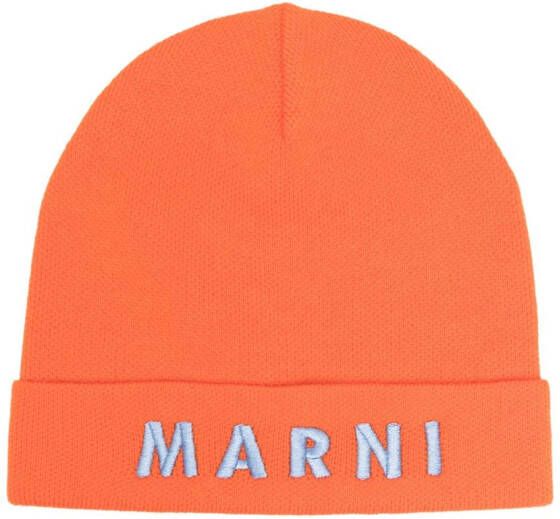 Marni Kids Muts met geborduurd logo Oranje