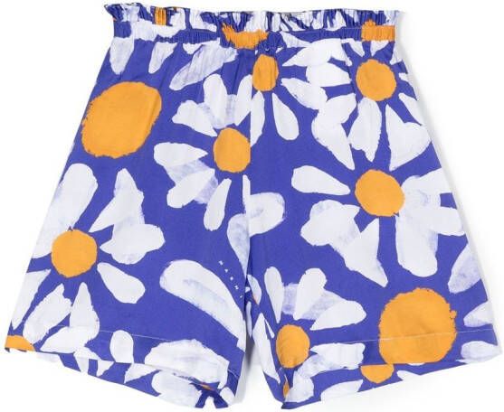 Marni Kids Shorts met ruches Blauw