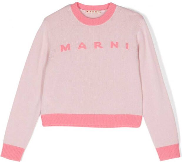Marni Kids Sweater met colourblocking Roze
