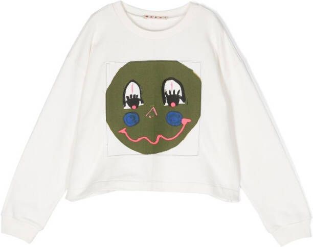 Marni Kids Sweater met print Wit