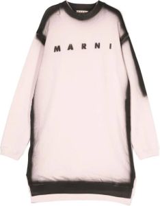 Marni Kids Sweaterjurk met logoprint Roze