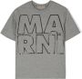 Marni Kids T-shirt met logo-reliëf Grijs - Thumbnail 1