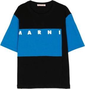 Marni Kids T-shirt met logoprint Zwart