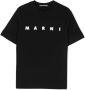 Marni Kids T-shirt met logoprint Zwart - Thumbnail 1