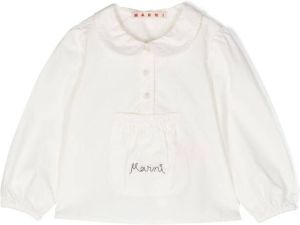 Marni Kids Top met geborduurd logo Wit