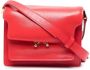 Marni Trunk leren crossbodytas Rood - Thumbnail 1