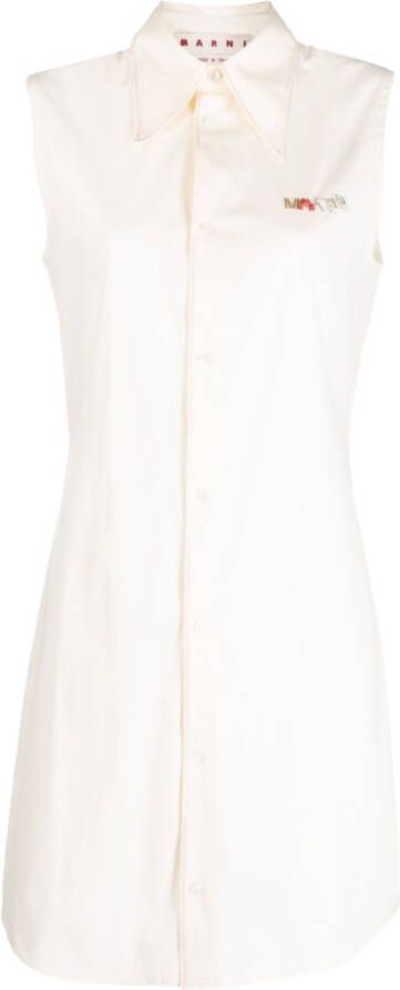 Marni Mouwloze jurk Beige