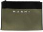 Marni Clutch met logo jacquard Groen - Thumbnail 1