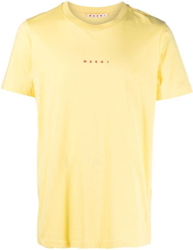 Marni T-shirt met logoprint Geel