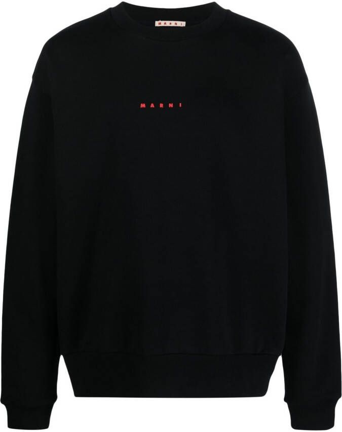 Marni Sweater met logoprint Zwart