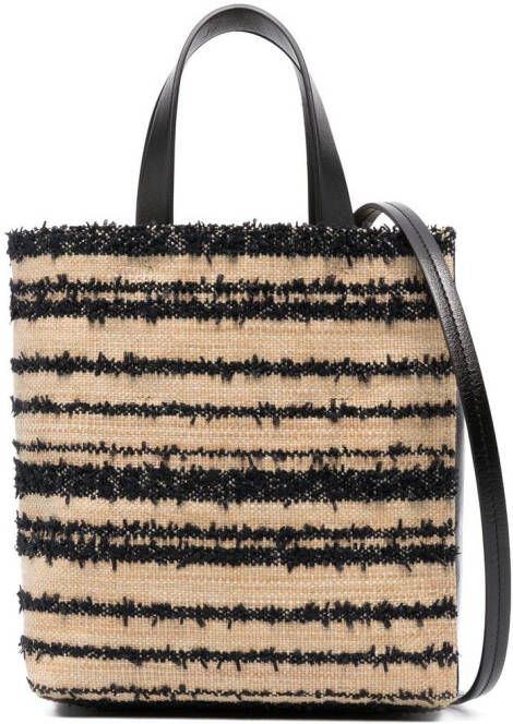 Marni Shopper met logoprint Beige