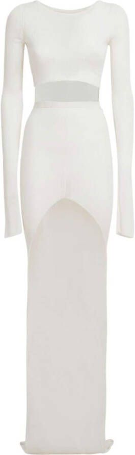 Marni Maxi-jurk met gedrapeerde rug Wit