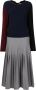 Marni Midi-jurk met colourblocking Rood - Thumbnail 1