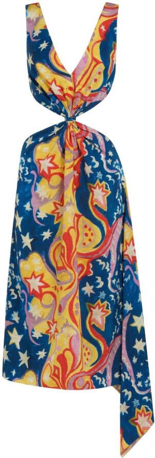 Marni Mini-jurk met sterrenprint Blauw