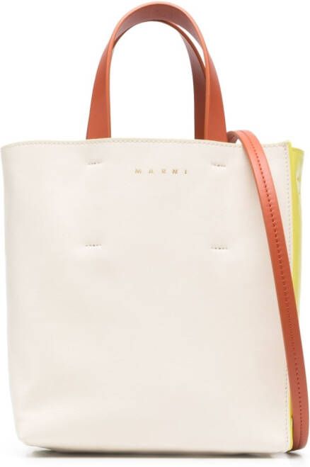 Marni Museo shopper met colourblocking Beige