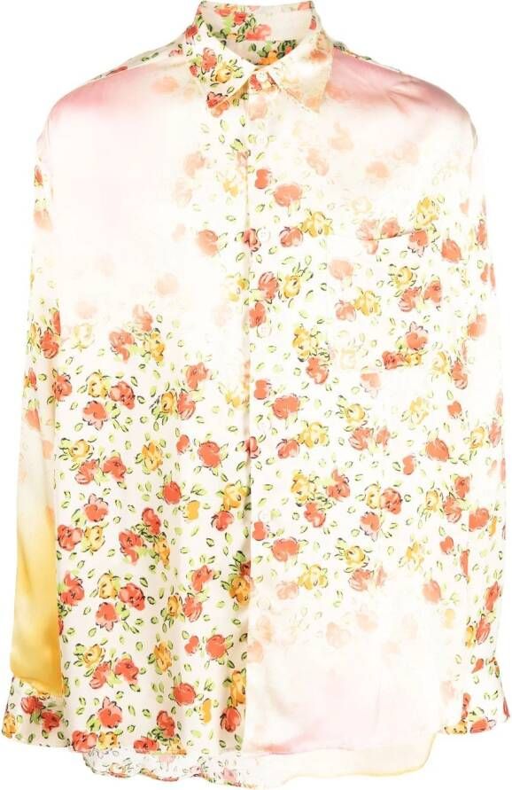 Marni Overhemd met bloemenprint Beige