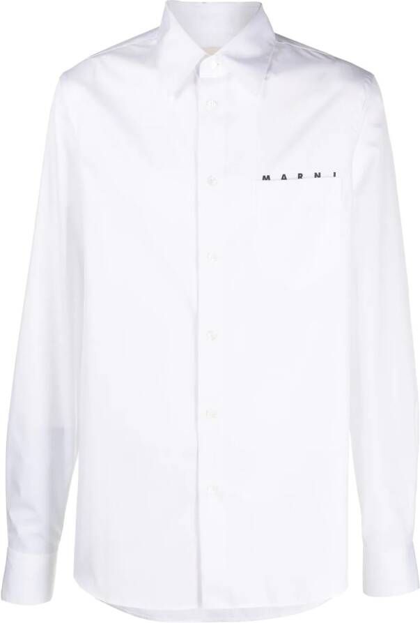 Marni Overhemd met logo Wit