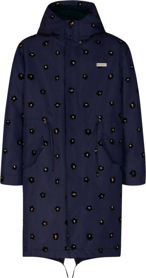Marni Parka met print Blauw
