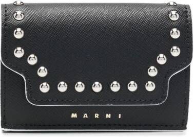 Marni Portemonnee met studs Zwart