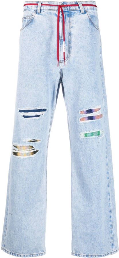 Marni Gerafelde jeans Blauw