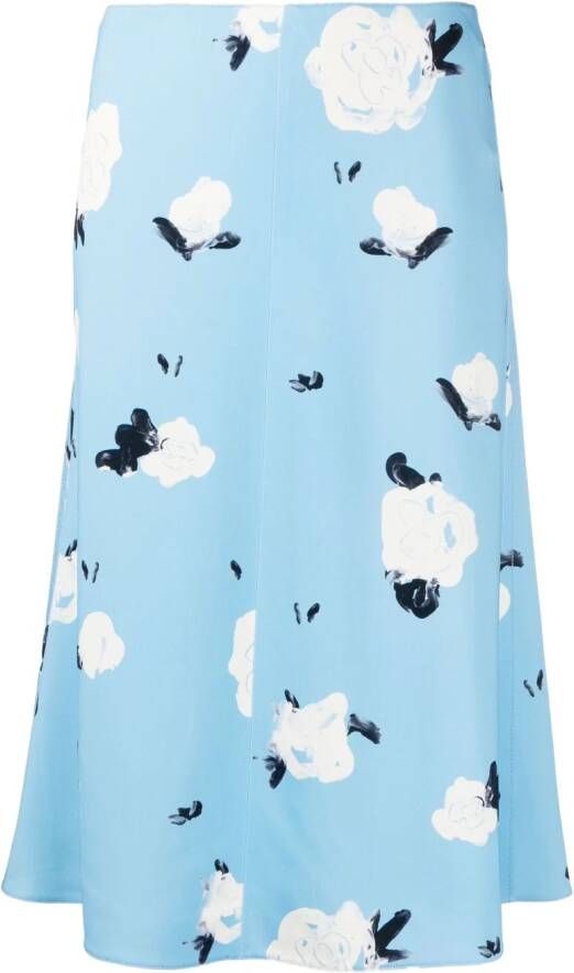 Marni Rok met bloemenprint Blauw