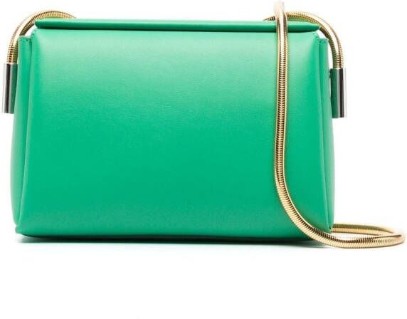 Marni Leren schoudertas Groen