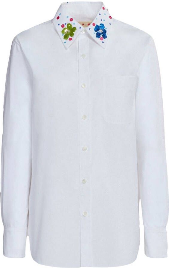 Marni Blouse met pailletten Wit
