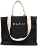 Marni Shopper met geborduurd logo Zwart - Thumbnail 1