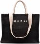 Marni Shopper met geborduurd logo Zwart - Thumbnail 1