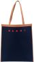 Marni Shopper met logo Blauw - Thumbnail 1