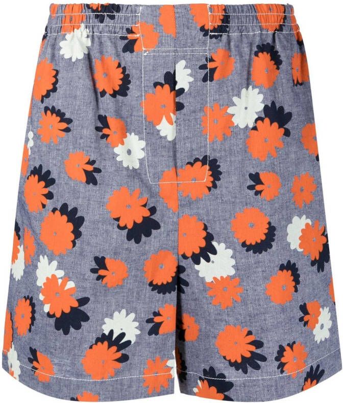 Marni Shorts met bloemenprint Blauw
