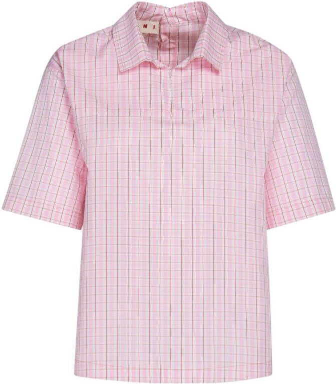 Marni Geruite blouse Roze