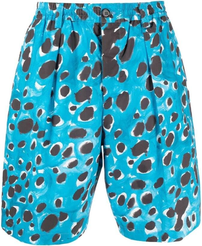 Marni Shorts met luipaardprint Blauw