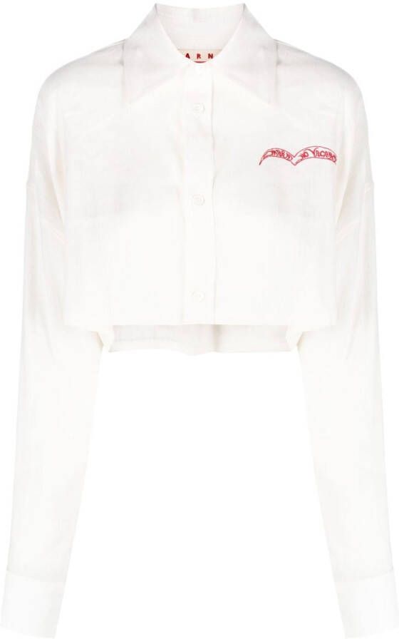 Marni Cropped blouse Beige