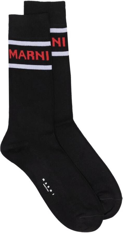 Marni Sokken met logoprint Zwart