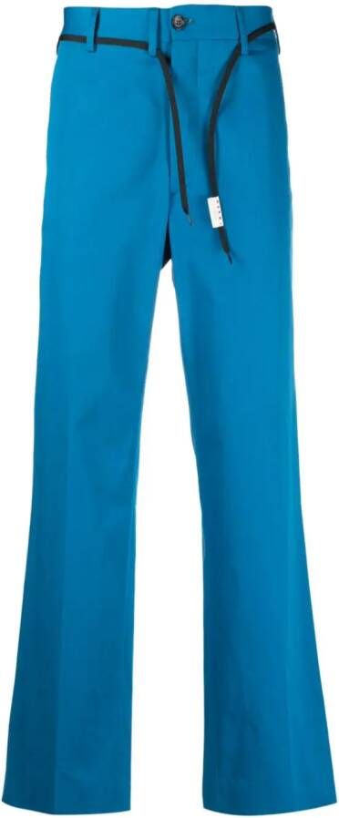 Marni Straight broek Blauw